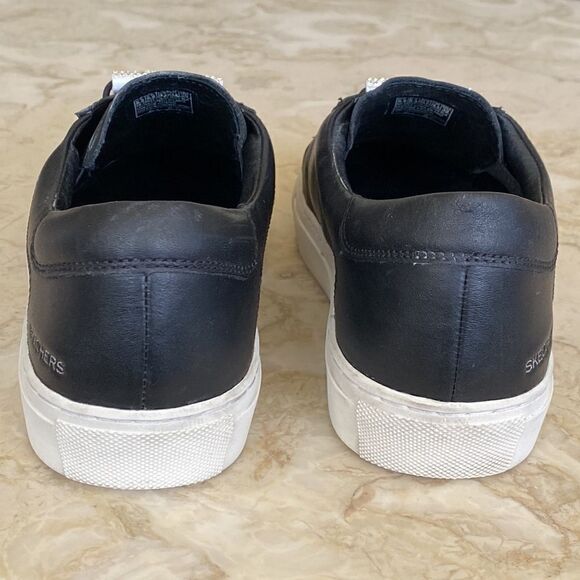 Sketchers Black Vaso-Fideos Leather Sneaker - Picture 10 of 13